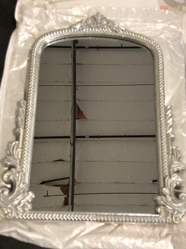 Photo 1 of Vintage Makeup Mirror, Vanity Desk Mirror Antique Traditional Tabletop Mirror, Standing, Hang or Wall Mounted, Adjustable Dress-up Mirror, Gold Decor Mirror for Living Room,Bedroom
