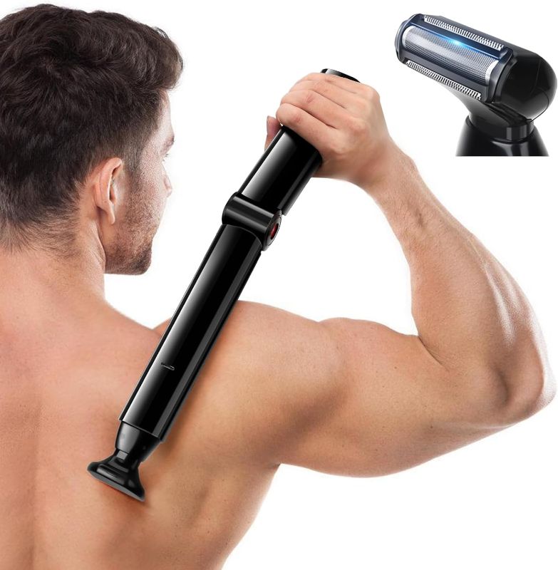 Photo 1 of Similar to Picture * Back Shavers for Men, Body Shaver for Men with Long Handle with 2 Shock Absorber Flex Heads, Men's Back Shaver with Facial Razor & 10 Blades
