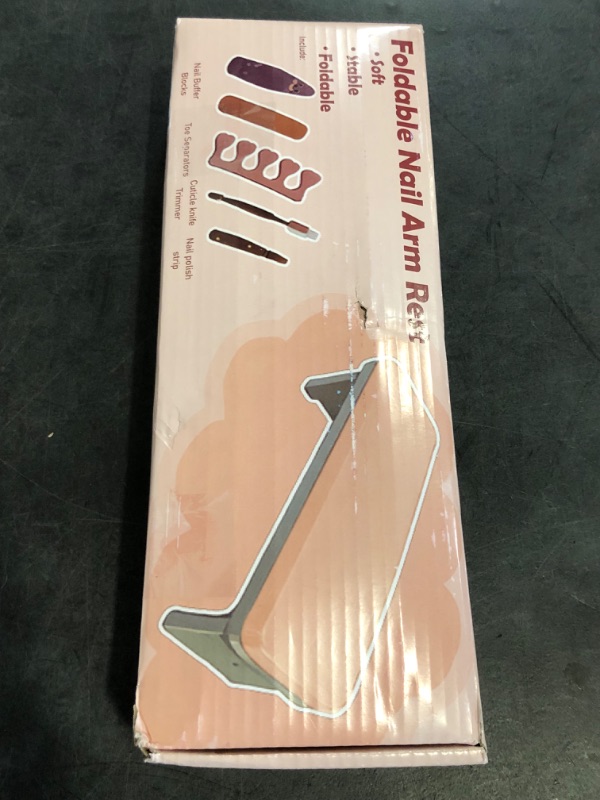 Photo 1 of Nail Arm Rest,Foldable Manicure Hand Rest,PU Leather Nail Hand Pillow for Acrylic Nails Cushion,Nail Arm Rest for Nail Tech Manicure Salon Home,Pink
