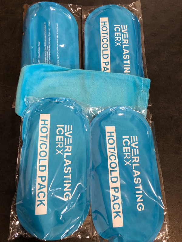 Photo 1 of Reusable Hot and Cold Gel Ice Pack Wrap (4 Pack) for Injuries - Adjustable & Flexible for Knees, Back, Shoulders, Arms, and Legs - Reusable
