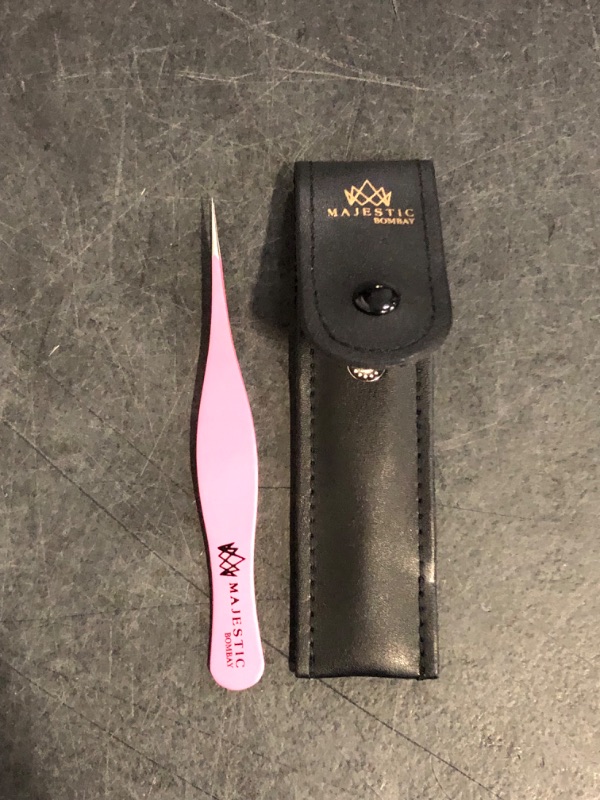 Photo 1 of Majestic Bombay Fine Point Tweezers for Women and Men – Splinter Ticks, Facial, Brow and Ingrown Hair Removal–Sharp, Needle Nose, Surgical Tweezers Precision Pluckers best tweezers for chin hair
