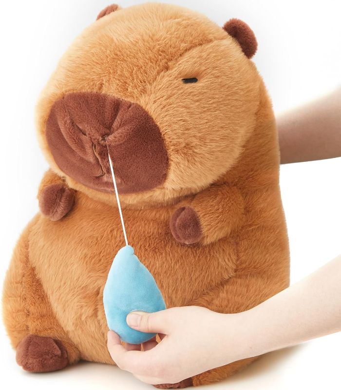 Photo 1 of 13 Inch Capybara Stuffed Animals Capybara Plush Toy Soft and Comfortable Brown Doll Pillow for Girls and Boys, Home Decoration, Birthday Gift(Snot)
