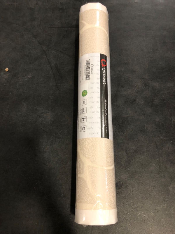 Photo 1 of Q QIHANG Modern Minimalist Embossed 3D Rose Flower Non-Woven for Living Room Bedroom Wallpaper Cream Color Non-Self Adhesive Wallpaper 0.53m x 10m=5.3
