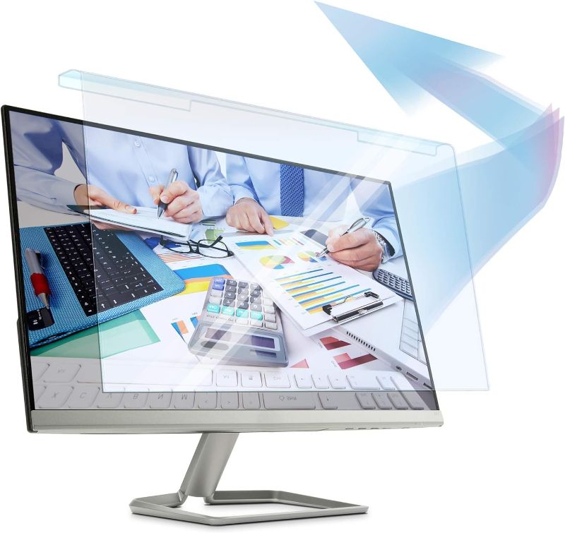 Photo 1 of Premium Anti Blue Light Screen Filter for 23 Inches Computer Monitor, Screen Filter Size is 13.4" Height x21.5 Width, Blocks Harmful Blue Light, Reduce Digital Eye Strain
