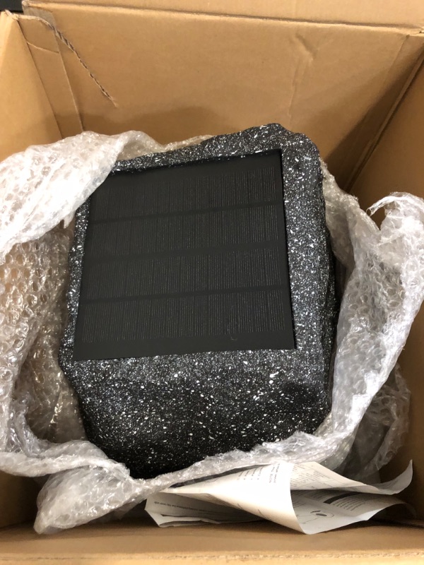 Photo 1 of STUDIOFINIX 8" Rock Speakers Outdoor Waterproof - 5.3 Bluetooth Wireless Speaker Solar Powered Max Peak 240W for Garden,Patio,Deck,Pool,Backyard (Gray 1 Pair)
