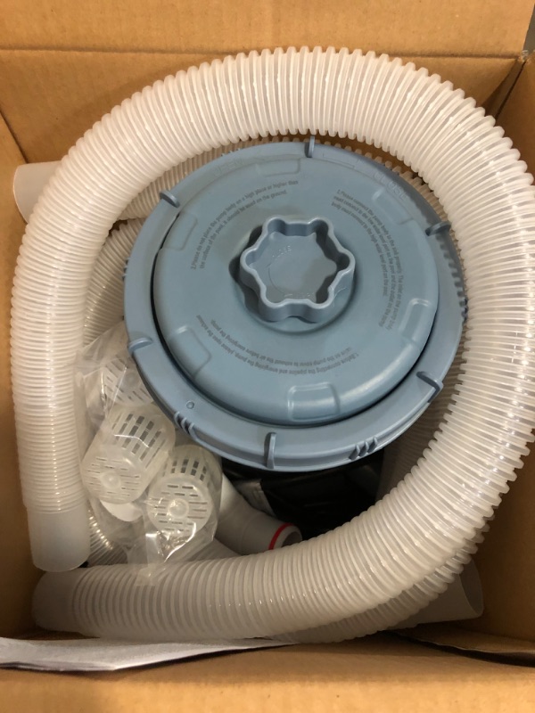 Photo 1 of Pro Series 1000 GPH Above Ground Pool Filter Pump, Powerful Pool Cartridge Filter Pump, Water Circulation and Filtration System -Improved Water Clean & Clarity, Pools Pumps Above Ground-Gray
