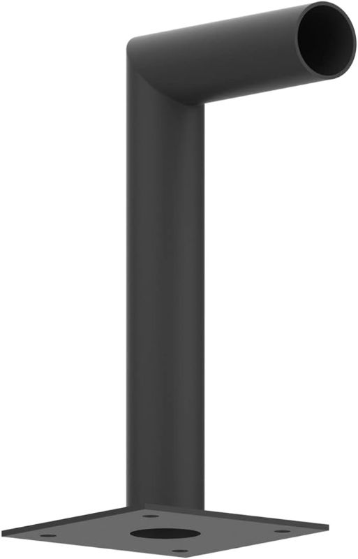 Photo 1 of Large L-Shape Wall Mount Bracket with Slip Fitter Mount (2 3/8inch) 90 Degree Tenon Adaptor Bracket for Slip Fit Lights Outdoor Commercial LED Shoebox Area Lights Street Light
