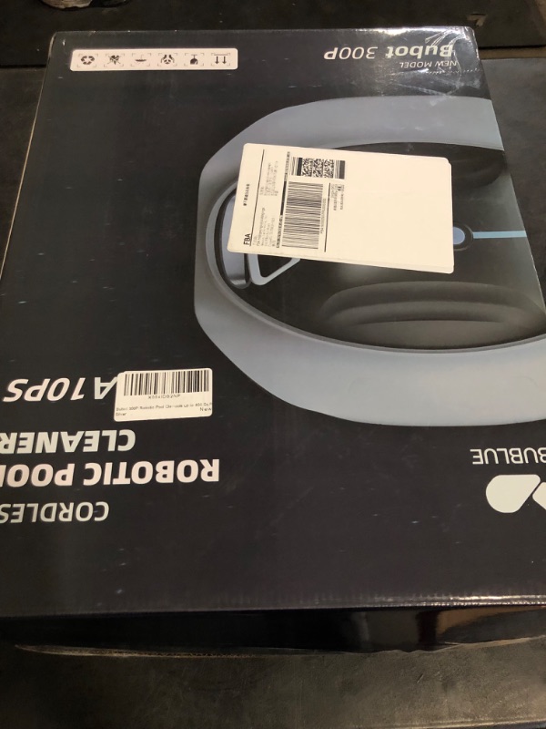 Photo 1 of Bubot 300P Robotic Pool Cleaner, Cordless Pool Vacuum with Industry Leading Suction Power, Bluehole Tech, DirtLock Tech, Smart Sensor for Above-Ground Flat Pools up to 850 Sq.Ft, Silver
