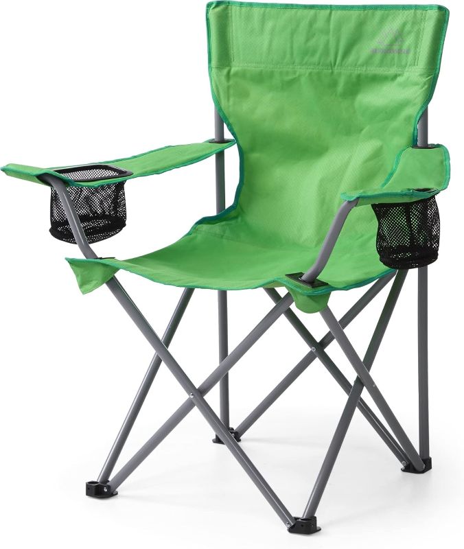 Photo 1 of Anytime Chair for Camping, Sports, and The Outdoors w/Carry Bag, Camping Chairs for Adults, Folding Chair for Outside, (by Caddis Sports)
