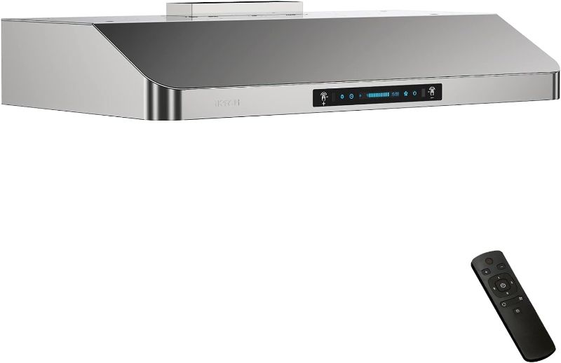 Photo 1 of IKTCH 30 Inch Under Cabinet Range Hood, 900 CFM with 4-Speed Gesture Sensing & Touch Control, Stainless Steel Range Hood
