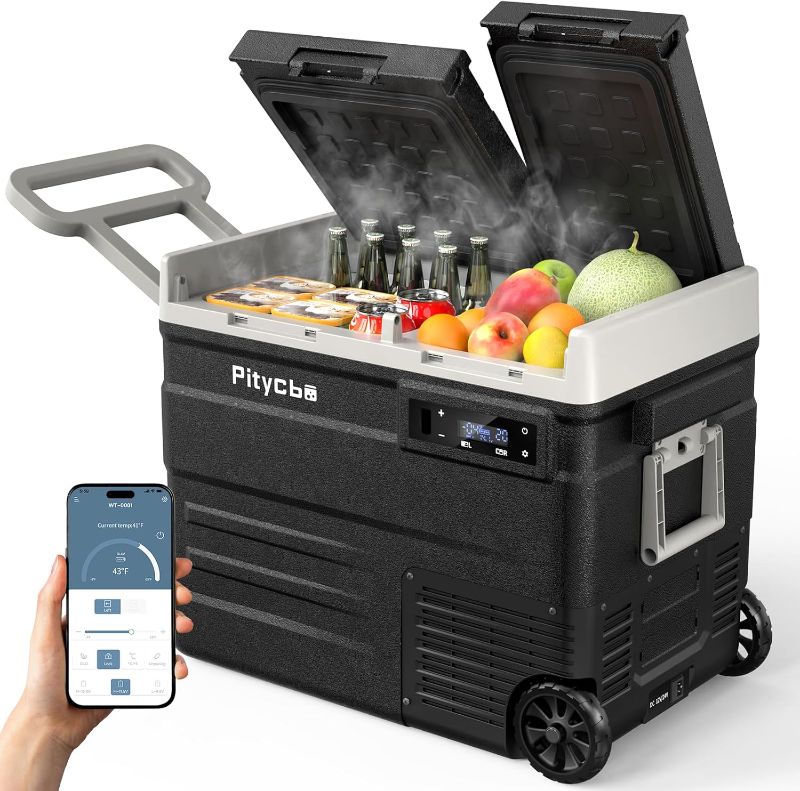 Photo 1 of Car Refrigerator 12v Portable Fridge for Car, Auto 53 Quart Dual Zone Freezer Compressor Cooler, -4?—68? 12/24V DC 100~240 Volt AC for Truck, Camping, Travel, Vehicles, RV
