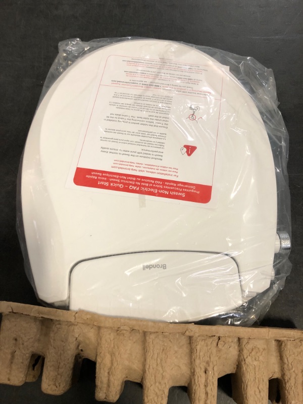 Photo 1 of Brondell Bidet Toilet Seat Non-Electric Swash Seat, Fits Round Toilets, White – Dual Nozzle System, Ambient Water Temperature – Bidet with Easy Installation
