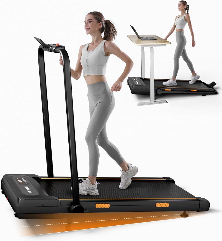 Photo 1 of Walking Pad with Auto Incline, Under Desk Folding Treadmill with Remote Control and LED Display for Home Office, 3HP Portable Walking Jogging Running Machine, 300 LB Capacity
