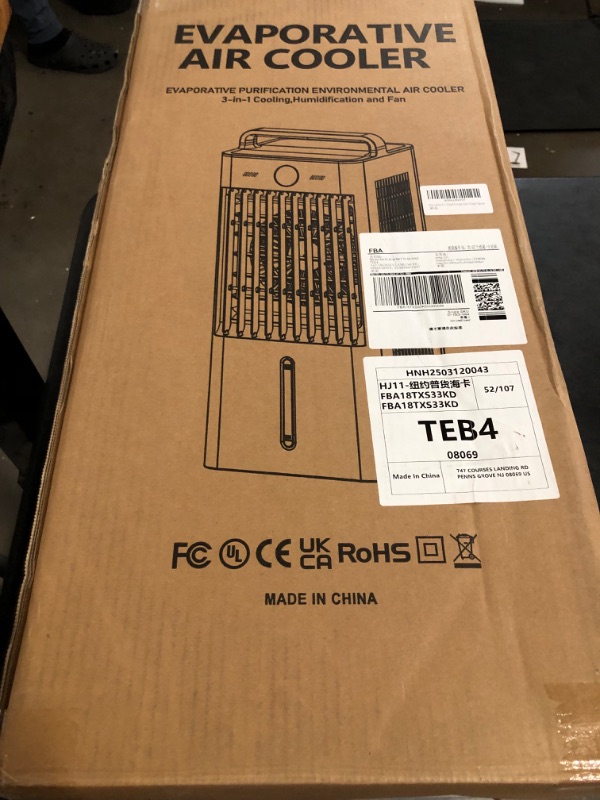 Photo 1 of Windowless Portable Air Conditioners with Remote, 3-IN-1 Evaporative Air Cooler with Display, 2.64-Gal Tank for 10H Cooling, 3 Modes & 6 Speeds, 60° Oscillation, 12H Timer, Swamp Cooler for Indoors
