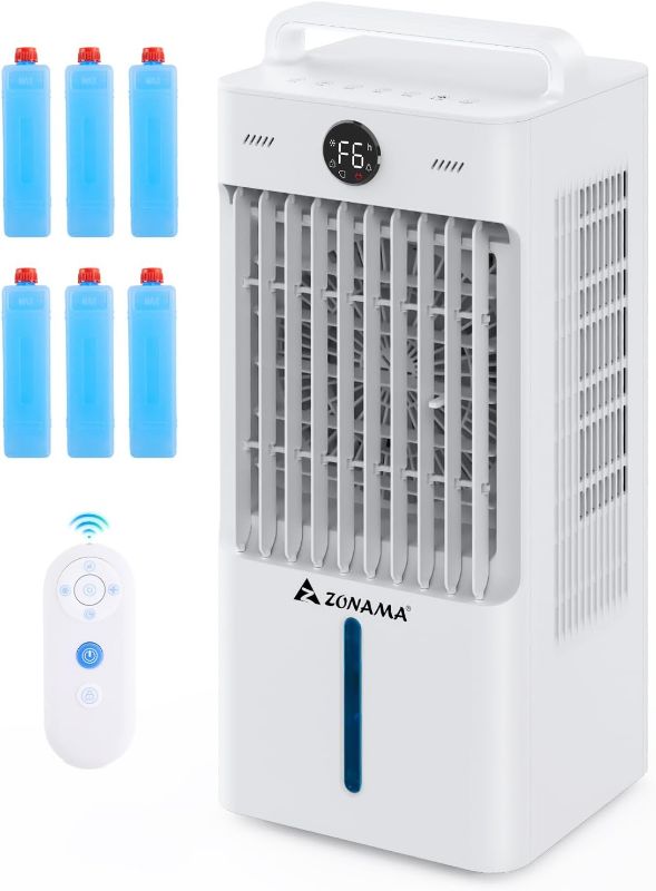 Photo 1 of Windowless Portable Air Conditioners with Remote, 3-IN-1 Evaporative Air Cooler with Display, 2.64-Gal Tank for 10H Cooling, 3 Modes & 6 Speeds, 60° Oscillation, 12H Timer, Swamp Cooler for Indoors
