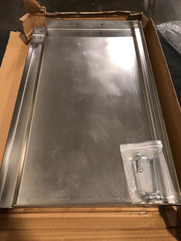 Photo 1 of LotFun 25" x 16" Stainless Steel Cooking Griddle for Outdoor Gas Grill, Universal Griddle Flat Top Plate Insert with Grease Groove and Removable Handles for Electric/Charcoal/Gas Grill, Camping,Party
