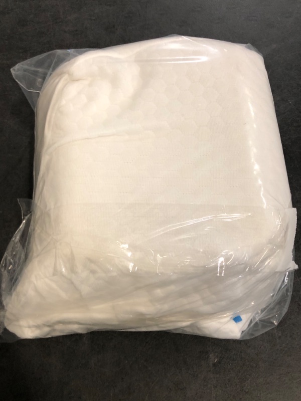 Photo 1 of Memory Foam Knee Pillow, Sleeping Leg Pillow, for Side Sleepers & Pregnant Women - for Spinal Alignment, Relief Sciatica, Knee, Back, Leg & Hip Pain, with Washable Cover & Travel Bag, White

