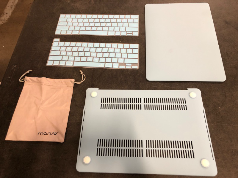 Photo 1 of Not Apple Brand** MOSISO Compatible with MacBook Air 13 inch Case M1 Chip 2021-2018 Release A2337 A2179 A1932, Plastic Hard Shell&Keyboard Cover&Screen Film&Storage Bag for MacBook Air 13.3 inch Case, Baby Blue
