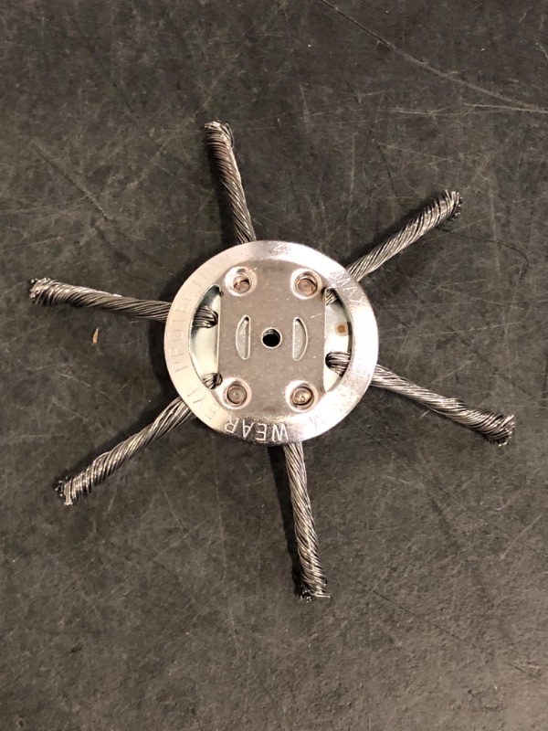 Photo 1 of Steel Wire Grass Trimmer Head, 6 Inches String Trimmer Replacement Head, 2025 New Wire Brush Weed Trimmer Head Weed Remover Tool for Lawn Mower Tray, Spindle 0.2 inches (1pcs 6 Blade)
