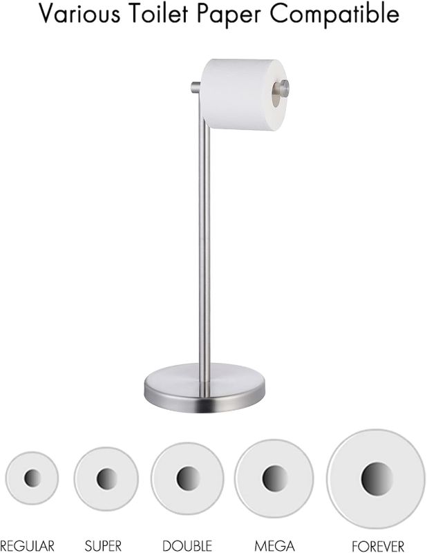 Photo 1 of KES Kitchen Swivel Towel Bar & Toilet Paper Holder Stand, SUS 304 Stainless Steel Brushed Finish, A2106S23-2+BPH283S1-2