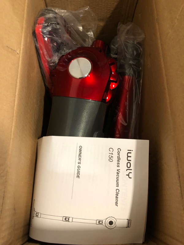Photo 1 of Iwoly C150 Cordless Vacuum Cleaner Rechargeable with 2200mAh Detachable Battery, 18000Pa Cyclone Vacuum with HEPA Filter, Lightweight Portable Handheld Stick Vacuum for Hard Floor Car Cleaning
