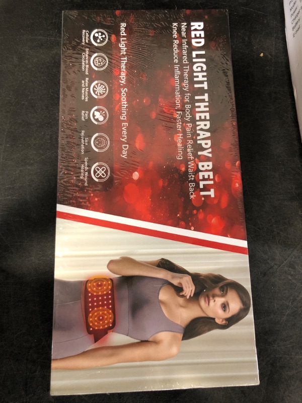 Photo 1 of SEALED** Red Light Therapy Belt, Infrared Light Therapy Wrap Red Light Therapy Device for Body with Timer for Back Shoulder Waist Muscle Pain Relief for Women Men
