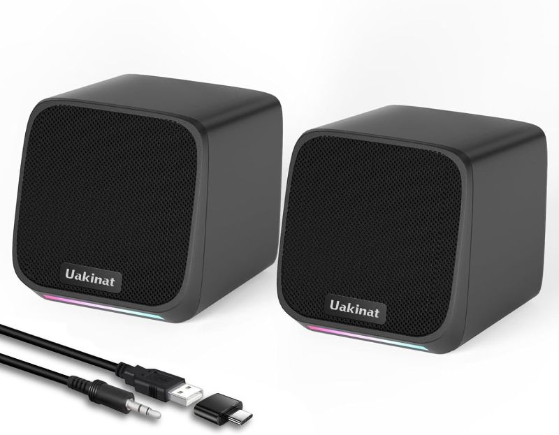 Photo 1 of Computer Speakers,Computer Speakers for Desktop PC,Desktop Speakers,Small Computer Speakers USB Powered 3.5mm Aux Speaker for PC,Laptop,Tablet,Phone
