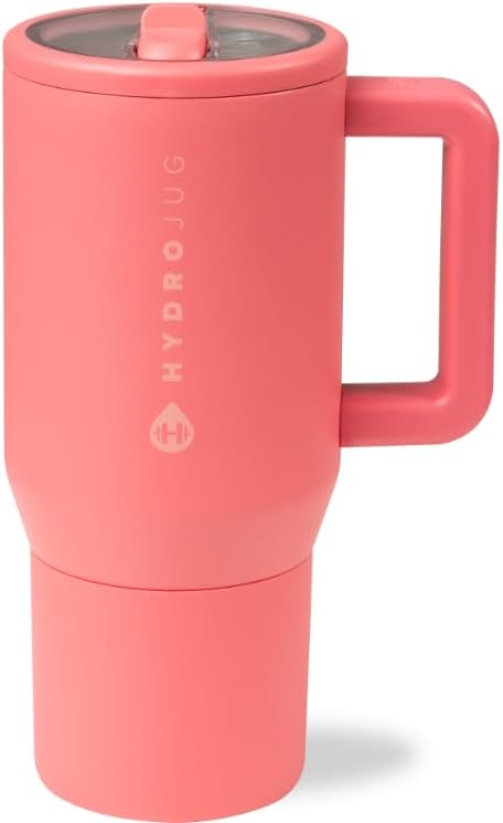 Photo 1 of HydroJug Kids - 20 oz Insulated Kids Water Bottle with Flip Straw & Handle | Leak-Proof & Durable | Perfect for School, Sports, Lunch, Travel & Camp, Salmon

