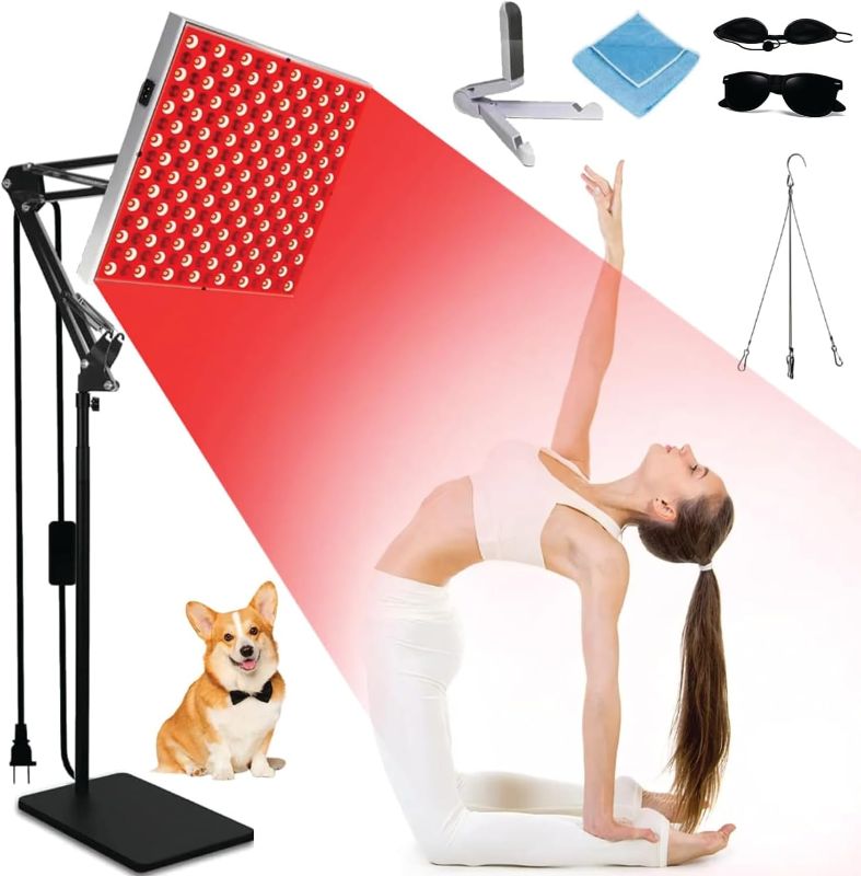 Photo 1 of Red Light Therapy for Body and Face, 3 in 1 Red Light Panel with Removable Stand, Adjustable Red Light Lamp, LED 660nm Red Light and 850nm Infrared Red Light Therapy Devices for Full Body Skin Home
