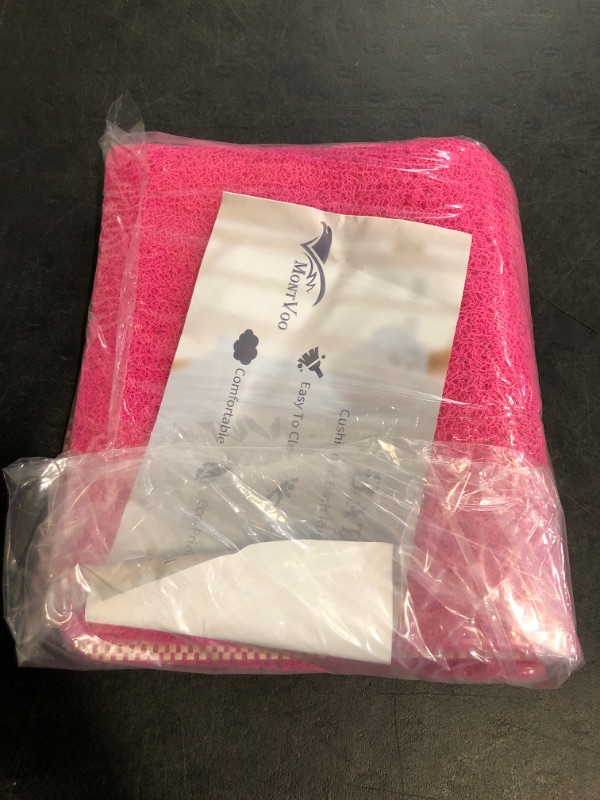 Photo 1 of Non Slip Shower Mat, Comfortable Bath mat for Textured Surface,Quick Drying Easy Cleaning Shower Floor Mat for Wet Area,Without Suction Cups Pink 24 x 24
