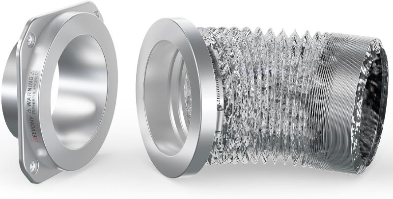 Photo 1 of Magnetic Dryer Vent Coupling DV180 Airtight Seal Dryer Vent Connector Kit Easy to Clean Quick Connector Including a 2.6ft 4" Duct and two Clamps
