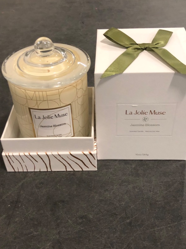 Photo 1 of LA JOLIE MUSE Jasmine Candle, Mothers Day Gifts Candles for Women with Gift Box, Scented Candles for Home Scented, Luxury White Natural Soy Candle, 70 Hours 10 oz

