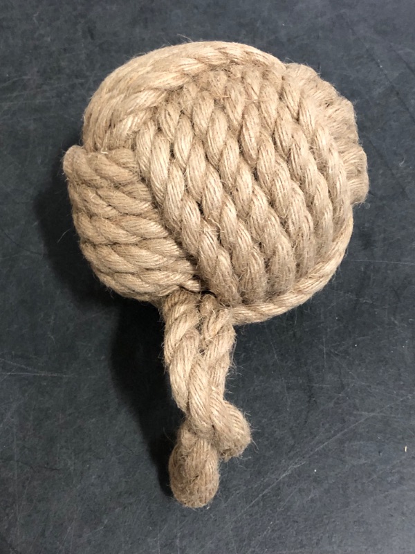 Photo 1 of Pomeat Decorative Door Stoppers Rope Knot Nautical Weighted Decorative Door Stop, Heavy Duty Doorstopper Cute Doorstop for Window Wedge, Bookend 6.25 inch (Natural Jute)

