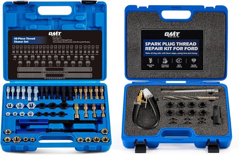 Photo 1 of *Sealed* Orion Motor Tech 48 Piece Thread Chaser Set with 22 Taps 24 Dies 2 Thread Files & 38900 Two Valve Ford Triton Tool Kit, Bundle