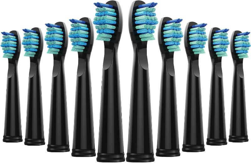 Photo 1 of 10 Pack Toothbrush Replacement Heads Compatible with Fairywill FW-507/508/515/551/917/959/2011, FW-D1/FW-D3/FW-D7/FW-D8, Most SG Series, HP126A, TB-5 Medium Soft Bristles Brush
