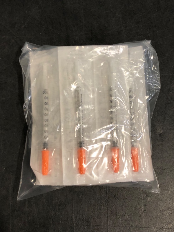 Photo 1 of 1ml Syringe with 30Ga 1/2in Needle, Individually Wrapped, Pack of 20
