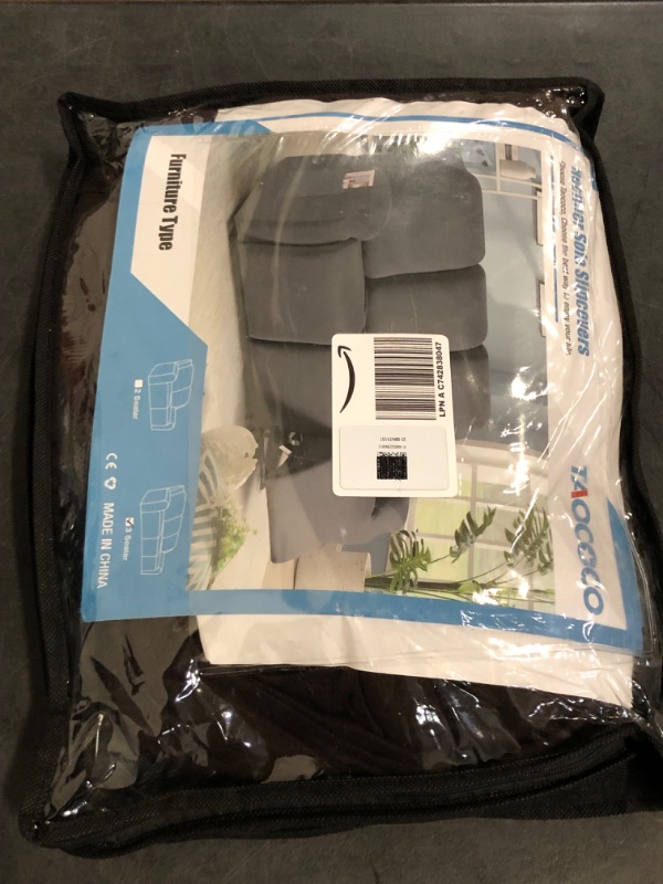 Photo 1 of TAOCOCO Recliner Couch Covers for 3 Seat, 8-Pieces Stretch Large Couch Covers for 3 Seats Reclining Slipcovers Soft Jacquard Pattern Furniture Protector, Chocolate
