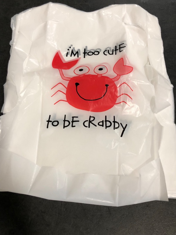 Photo 1 of T&T Supply Co. Disposable Bibs - 25 - Adult Bibs - Crab Pattern
