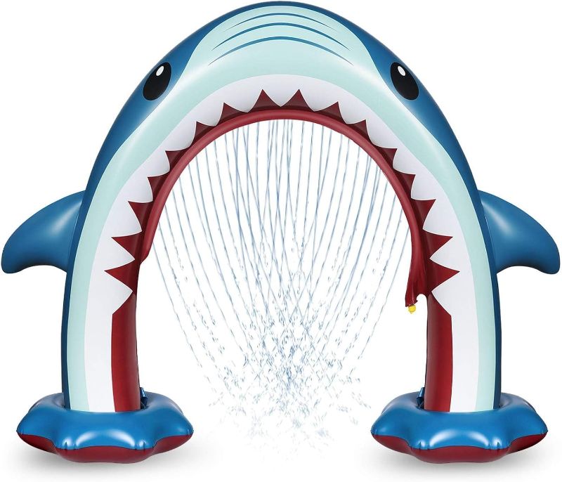 Photo 1 of Anpro Giant Shark Sprinkler Kids Inflatable Water Toy Summer Outdoor Play Sprinkler