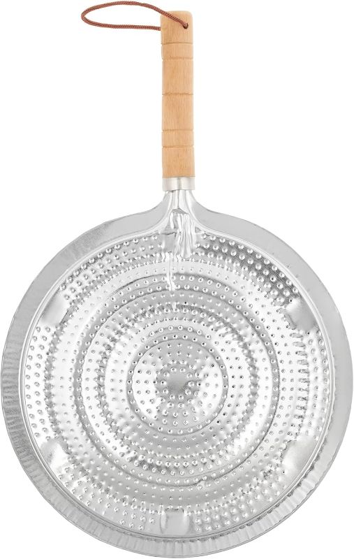 Photo 1 of Heat Diffuser for Gas Stove - Flame Spreader with Wooden Handle - Gas Stove Diffuser Plate, Stainless Steel - Kitchen Reducer for Simmer
