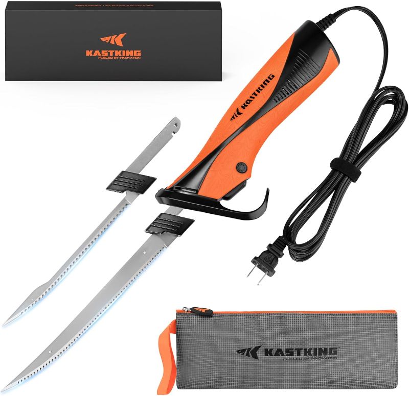 Photo 1 of KastKing Speed Demon 110v Electric Fillet Knife, Precision Cut with High Torque Motor, ETL Certified Safety, Balanced Lightweight Handle, 2 Sets of Stainless-steel Blades

