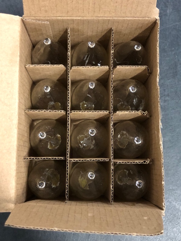 Photo 1 of 12-Pack E12 Candle Light Bulbs 40W Warm White 2500K, 380 Lumen Dimmable Chandelier Light Bulbs for Ceiling Fan, Pendants or Outdoor, CA10 Clear Candelabra Base Bulbs

