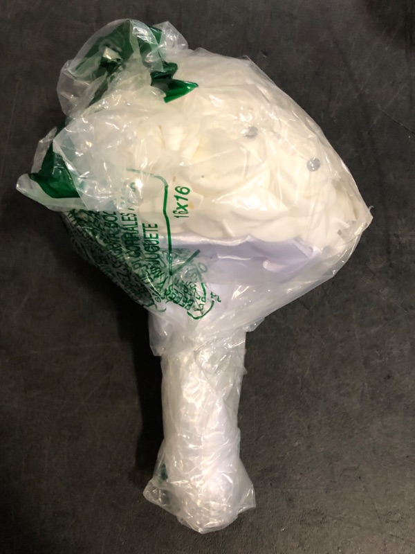 Photo 1 of  Foam Roses Artificial Flower Wedding Bride Bouquet Party1 (White+White)
