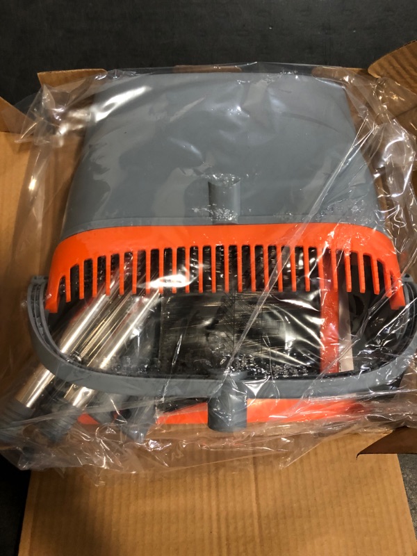 Photo 1 of Kelamayi Upgrade Broom and Dustpan Set, Self-Cleaning with Dustpan Teeth, Indoor&Outdoor Sweeping, Ideal for Dog Cat Pets Home Use, Stand Up Broom and Dustpan (Gray&Orange)
