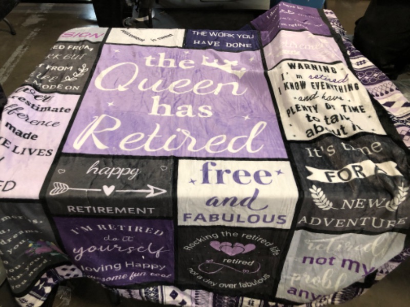 Photo 1 of Retirement Gifts for Women 2025, Best Retirement Gifts Ideas, Cool Retirement Gifts, Retired Gifts for Women, Goodbye Farewell Gifts for Coworkers Woman, Coworker Leaving Gift Purple Blanket 60”X50”
