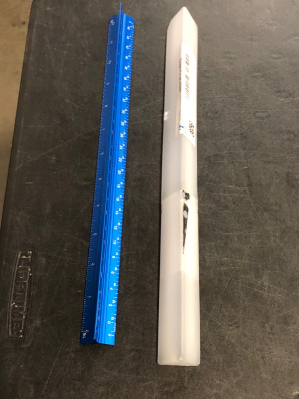Photo 1 of Rena Chris Architectural Scale Ruler: 12" Imperial Aluminum Alloy Metal Architecture Measuring Tools, Engineering Drafting Construction Drawing Blueprints Triangular Architect Scaling Rulers 12 Inches

