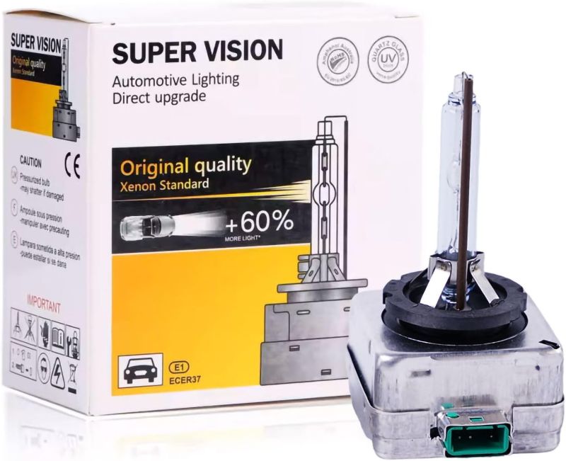 Photo 1 of 2pcs D3S HID Xenon Bulb Headlight Auto Lamp Car Front Light Replacement Bulbs 12V 35W 5000K Warm White