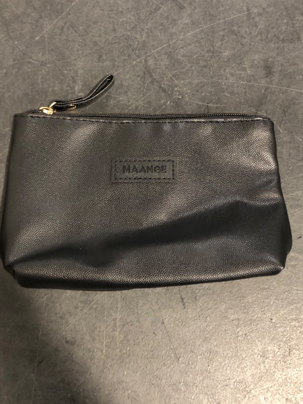 Photo 1 of Cosmetic Bags for Women Small Makeup Bag for Purse Pu Leather Makeup Pouch Travel Makeup Bag with Zipper Make Up Bag for Travelling
