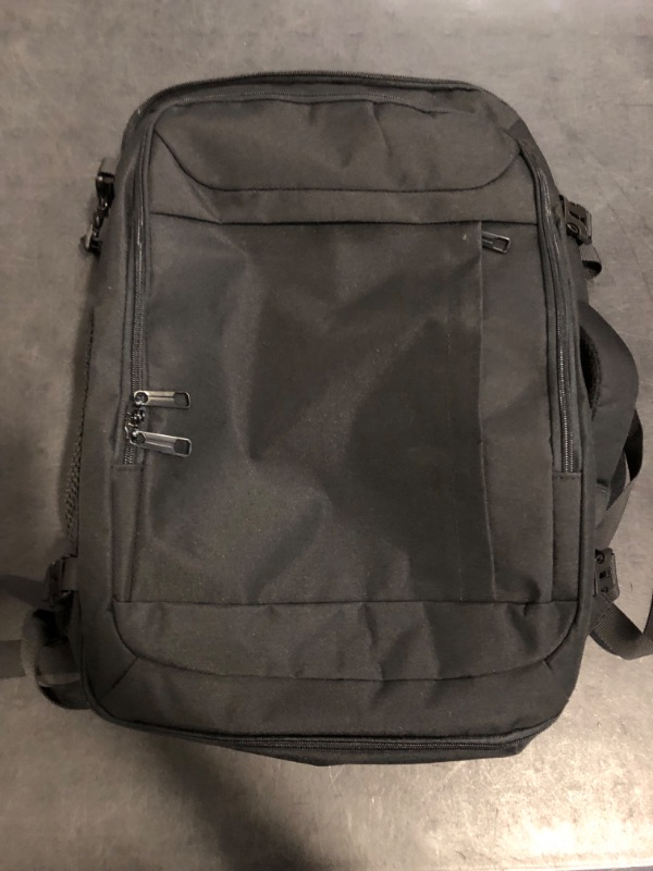 Photo 1 of Carry on Backpack, 50L Expanable Travel backpack,TSA Airplane Approved, Daypack Weekender Bag Fits 17 Inch Laptop, Travel Gifts for Men, Black
