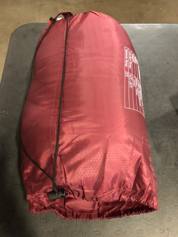 Photo 1 of Sleeping Bag, Lightweight 3 Season Weather Sleep Bags for Kids Adults Girls Women, Microfiber Filled 5-20 Degree for Backpacking/Hiking/Camping/Mountaineering with Compression Sack(MAROON) 
